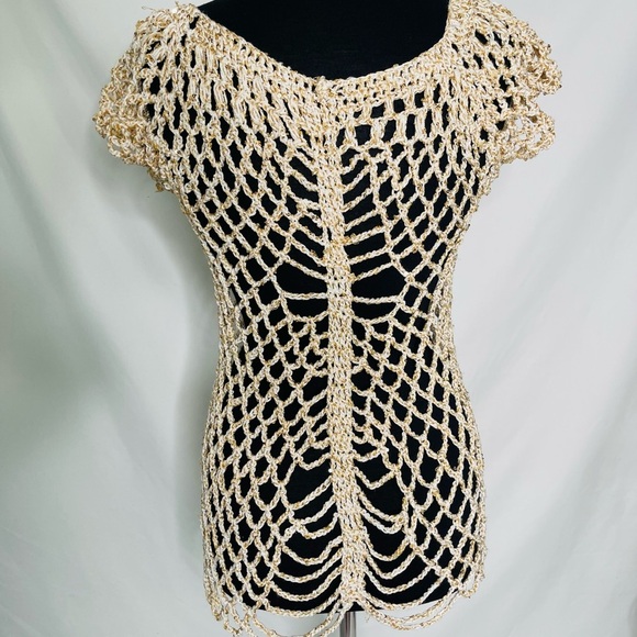 Crochet womens beautiful top one size - Picture 3 of 4